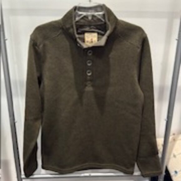 Red Head Pullover Long Sleeve Three Button Placket Ribbed Cuffs Breathable Men S - Picture 3 of 8